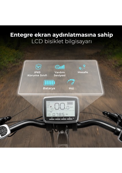 Elektrikli Bisiklet B15 | Pedelec Gri | Extra Güçlü 36V 14.0AH Aspilsan Batarya | 28"