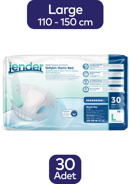 Belbantlı Yetişkin Hasta Bezi 30 Adetli