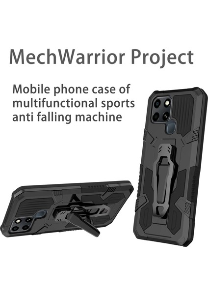 Infinix Smart 6 Tpu + Pc Telefon Kasası Kickstand Kemer Kupa Kapağı Araba Montaj Metal Sayfası (Yurt Dışından) fiyatları