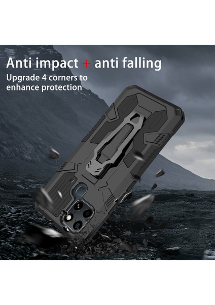 Infinix Smart 6 Tpu + Pc Telefon Kasası Kickstand Kemer Kupa Kapağı Araba Montaj Metal Sayfası (Yurt Dışından) modelleri