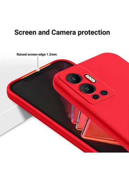 Infinix Hot 12 4g Sıvı Silikon Şok Geçirmez Telefon Kılıfı Anti-Çizelge Yumuşak Astar Arka Kapak (Yurt Dışından) fırsatları