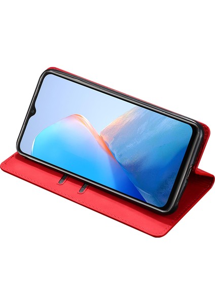 Infinix Hot 12 Play 4g Kart Tutucu Telefon Stand Kılıfı Cilt Touch Pu Deri Telefon Kapağı (Yurt Dışından)