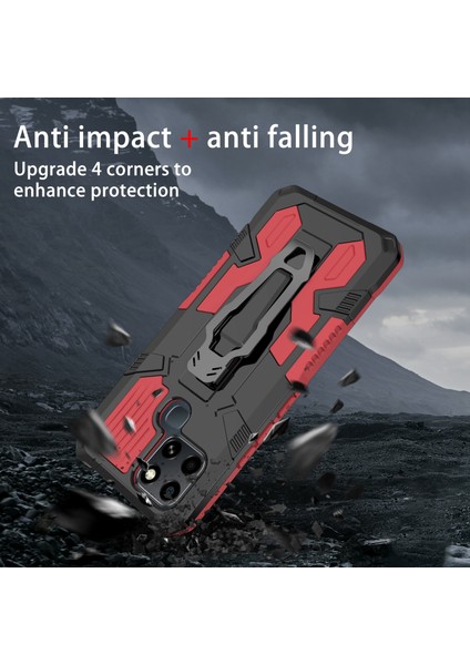 Infinix Smart 6 Tpu + Pc Telefon Kasası Kickstand Kemer Kupa Kapağı Araba Montaj Metal Sayfası (Yurt Dışından) modelleri
