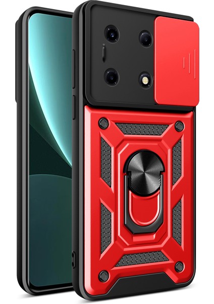 Infinix Note 30 Vıp 5g Kasa Pc+Tpu Kickstand Telefon Kapağı Slayt Lens Kapağı ile (Yurt Dışından)