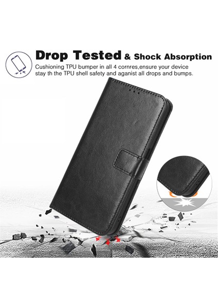 Infinix Hot 30 X6831 Pu Deri Çılgın At Dokusu Telefon Kasası Standı Özellik Flip Cüzdan Kapağı (Yurt Dışından) fiyatları