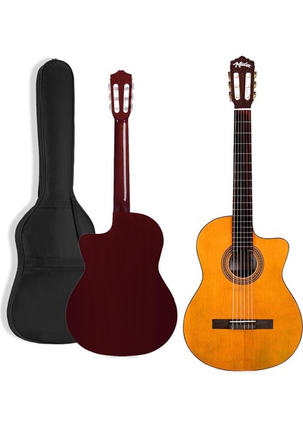 CG-395YL Klasik Gitar 4/4 Kesik Kasa Full Set (Çanta Askı Tuner Metod Pena)