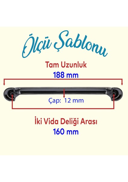 Simay Mobilya Mutfak Dolabı Çekmece Dolap Kapak Kulpu Düz Metal Kulp Kulbu Kulpu 160 mm Füme fiyatları
