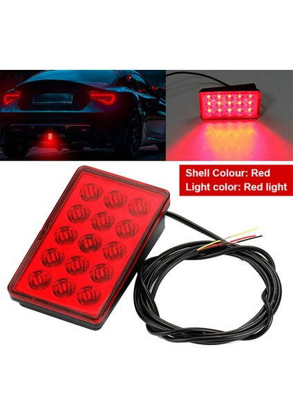 2x LED Araç Fren Lambası 15LED F1 Tarzı Evrensel Kabuk Pilot Işık Araba Arka Spoiler LED Fren Lambası Kuyruk Lambası Kırmızı Kabuk (Yurt Dışından) fiyatları