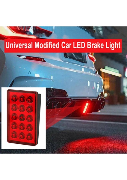 2x LED Araç Fren Lambası 15LED F1 Tarzı Evrensel Kabuk Pilot Işık Araba Arka Spoiler LED Fren Lambası Kuyruk Lambası Kırmızı Kabuk (Yurt Dışından) modelleri