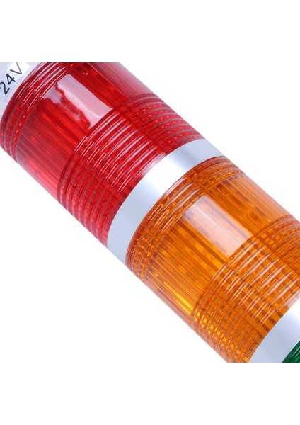 2x Ac/dc 24V Kırmızı Yeşil Sarı LED Lamba Endüstriyel Kule Sinyal Işığı (Yurt Dışından)