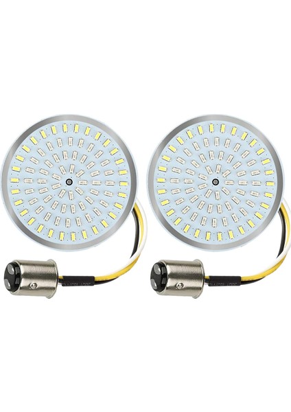 1157 Ön Dönüş Sinyali Ampul, Duman Lens Kapaklı, 2 Inç Led, 1986-2020 Beyaz/amber (Yurt Dışından)