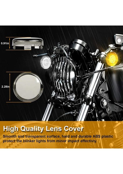 1157 Ön Dönüş Sinyali Ampul, Duman Lens Kapaklı, 2 Inç Led, 1986-2020 Beyaz/amber (Yurt Dışından)