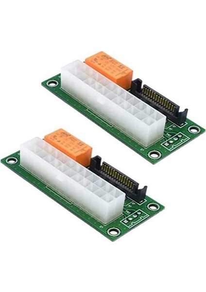 2x Güç Kartı Çift Psu Çoklu Güç Kaynağı Adaptörü ADD2PSU, Sata Atx 24PIN - 4pin Konnektörlü (Yurt Dışından)