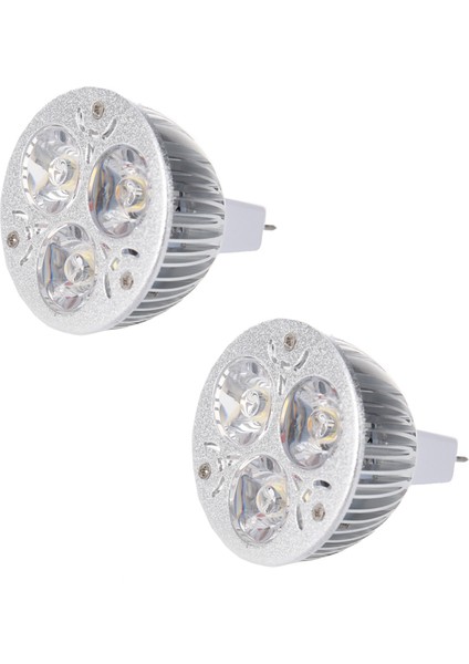 2x 3W 12-24V MR16 Sıcak Beyaz 3 LED Işık Spot Lamba Ampulü Yalnızca (Yurt Dışından)