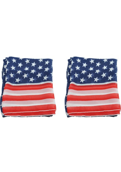 2x Kadın Kız Atkılar Amerikan Bayrağı Abd Bayrağı Vatansever Tema Atkılar (Yurt Dışından)