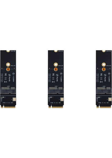3x Kablosuz M.2 A+E Anahtar Yuvası M.2 M Anahtar Wifi Bluetooth Adaptörü AX200 9260 BCM94352Z Kart Nvme Pcı Express SSD Bağlantı Noktası (Yurt Dışından)