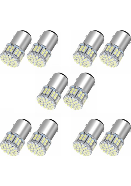 10 Adet 6000K Beyaz 1157 50SMD Kuyruk Fren LED Ampul BAY15D 12V (Yurt Dışından)