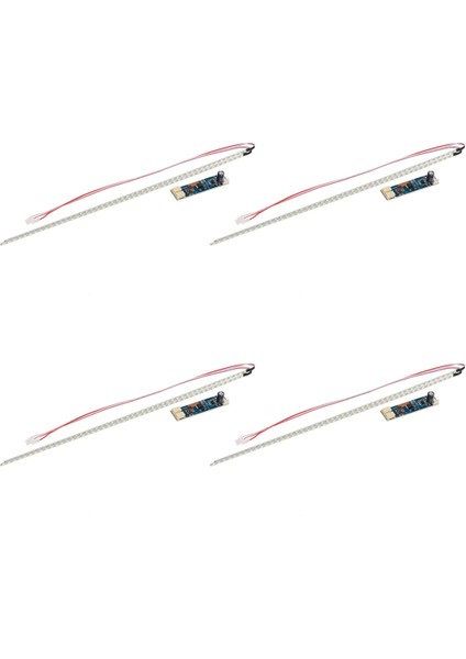 4 Adet 315MM 15 Inç LCD Geniş Ekran Kısılabilir Ayarlanabilir LED Işıklar Arka Işık Şeridi Kiti (Yurt Dışından)