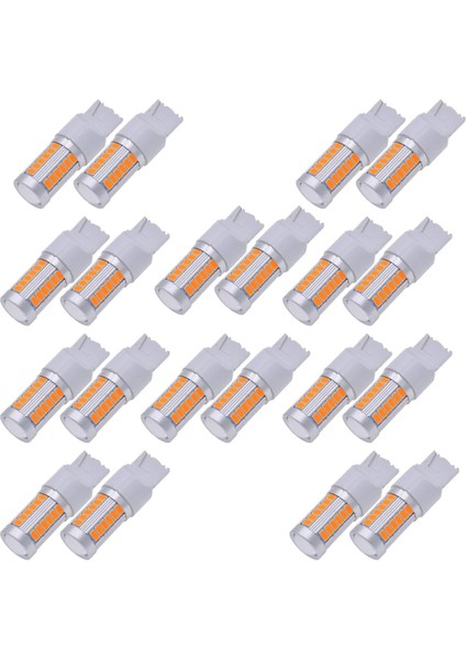 20X 7440, T20 LED Ampuller Amber Sarı 900 Lümen Süper Parlak Dönüş Sinyalleri Işığı Fren Dur Park Lambası (Yurt Dışından)