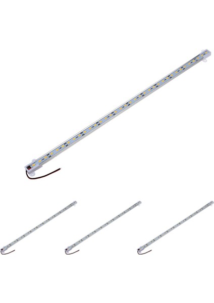 4 Adet 50CM 5630 Smd 36 LED Sıcak Beyaz Alüminyum Sert Şerit Bar Işık Lambası (Yurt Dışından)
