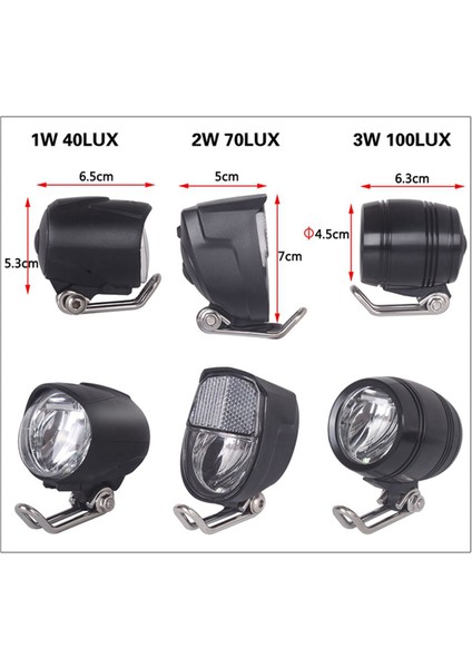 2x 6V-80V 24V 36V 48V 60V Evrensel Uyumlu 3W 100LUX Bisiklet Elektrikli Bisiklet E-Bisiklet Far Ön Işık Kafa Lambası (Yurt Dışından) indirimleri