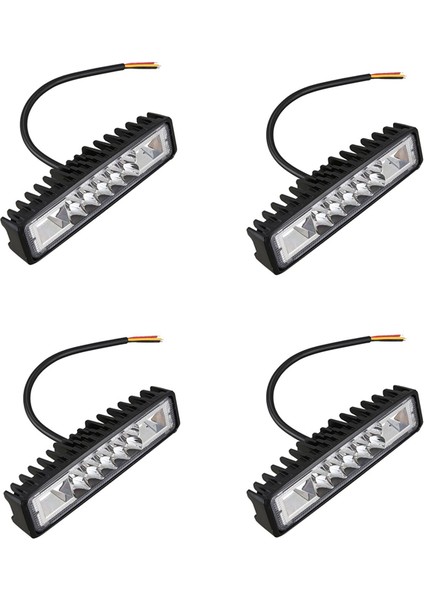 4x 48W Strobe Flaş Çalışma Işığı LED Işık Çubuğu Kırmızı Beyaz Mavi Offroad Atv Suv Motosiklet Kamyon Römork 12 V (Yurt Dışından)
