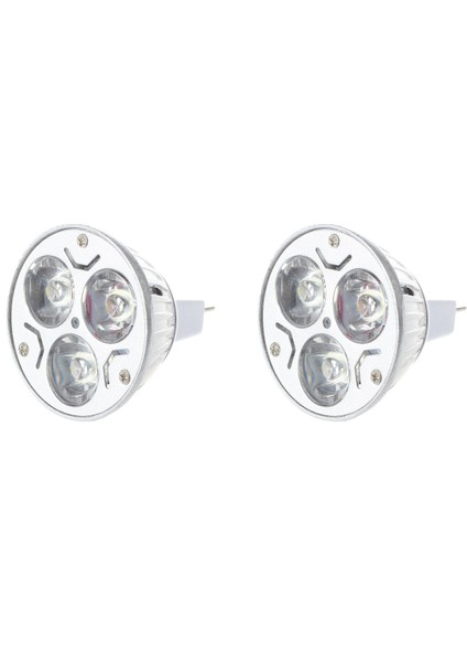 2x MR16 Gu5.3 12V Soğuk Beyaz Ampul 3X1W (Yurt Dışından)
