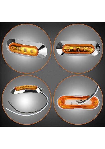 20X Amber LED Römork Kamyon Yan Işaret Işıkları 4led Gümrükleme Rv 12V-24V (Yurt Dışından) fırsatları