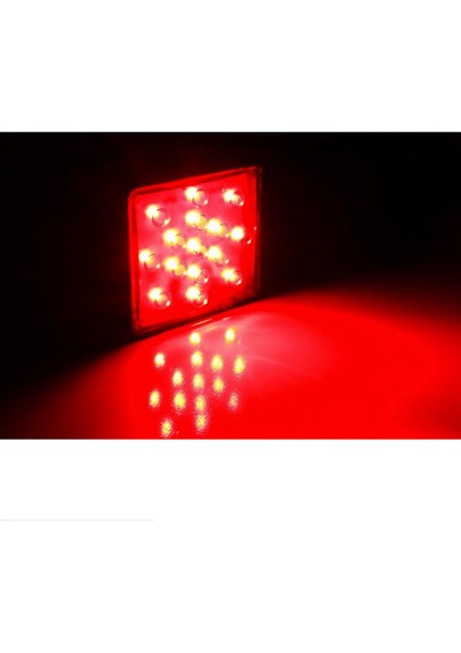 2x Kırmızı 15 LED 2 Inç Römork Kamyon Hitch Çekme Çekme Alıcı Kapağı Fren Lambası Pin 12V (Yurt Dışından)