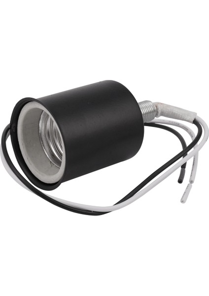 6x E27 Seramik Vida Tabanı Yuvarlak LED Ampul Lamba Soket Tutucu Adaptör Metal Lamba Tutucu Tel Siyah (Yurt Dışından) fiyatları