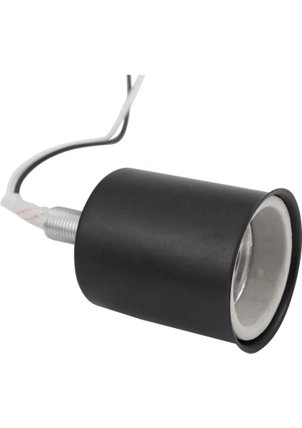 6x E27 Seramik Vida Tabanı Yuvarlak LED Ampul Lamba Soket Tutucu Adaptör Metal Lamba Tutucu Tel Siyah (Yurt Dışından) indirimleri