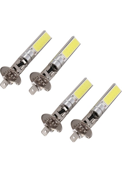 4x H1 Beyaz 6000K 7.5W Cob LED Smd Drl Sürüş Sis Farı Başkanı Ampul (Yurt Dışından)
