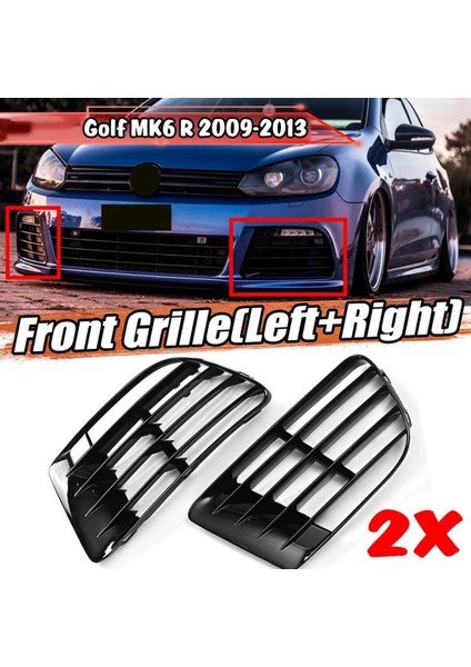 Golf Mk6 R 2009-2013 R20 Görünüm Sis Lambası Alt Tampon Izgarası Izgara Kapağı 5K0853665E 5K0853666E (Yurt Dışından)