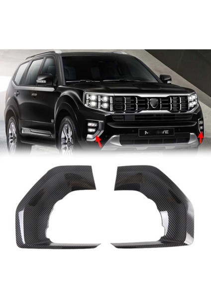 Araba Karbon Fiber Ön Tampon Spoiler Kapakları Trim Sis Farları Kaş Rüzgar Bıçak Etiket Mohave 2020 2021 2022 (Yurt Dışından) fiyatları