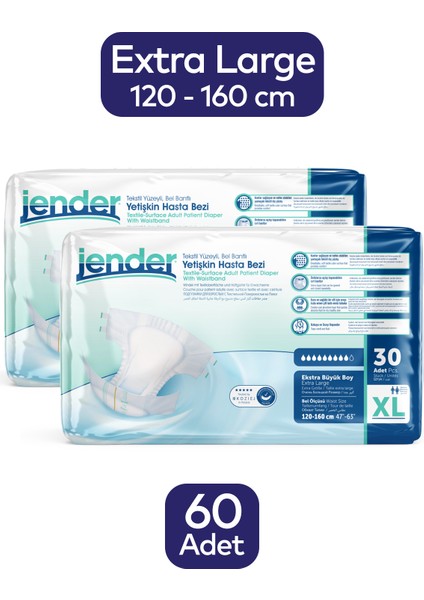 Belbantlı Bez 2 x 30 Adet XL