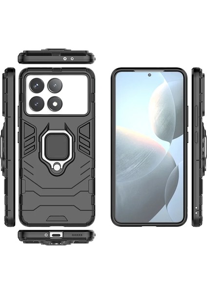 Xiaomi Redmi K70 Yüzük Braket Zırh Cep Telefonu Kılıfı (Yurt Dışından)