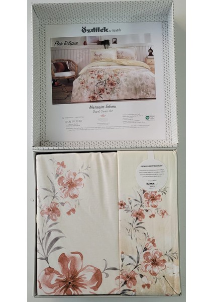 Sarı Flor Eclipse Çiftkişilik Nevresim Takımı Pamuk/cotton