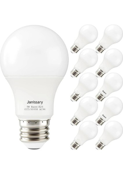10 Adet 9 Watt LED Ampul Beyaz Renk 100 Watt Eşdeğerli