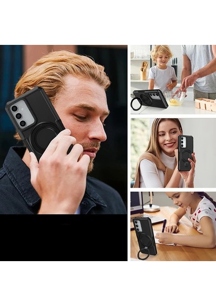 Samsung Galaxy A14 Halka Standı Zırh Cep Telefonu Kılıfı (Yurt Dışından)