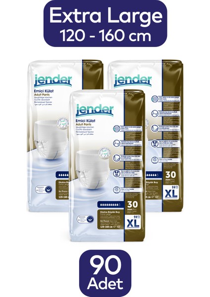 Emici Külotlu Yetişkin Hasta Bezi XLarge 90 Adet