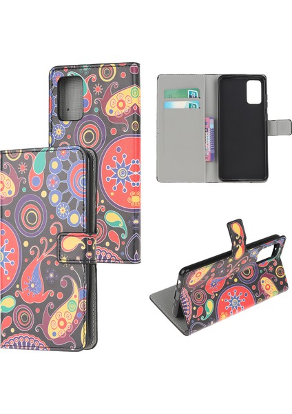 Samsung Galaxy S20 LITE/S20 Fan Edition-Paisley Çiçeği Için Telefon Kapağı Desen Baskı Deri Kılıf (Yurt Dışından)