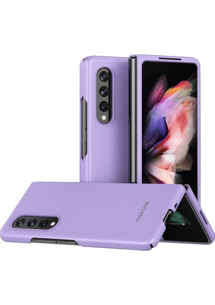 Samsung Galaxy Z Fold3 5g-Purple Için Fall Anti-Fall Ultra Elektrapan Pc Telefon Kılıf Kabuğu (Yurt Dışından)