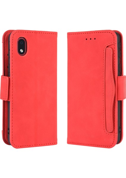 Samsung Galaxy A01 ÇEKIRDEK/M01 Çekirdek Kırmızı Için Stand Kabuğu ile Cüzdan Deri (Yurt Dışından)