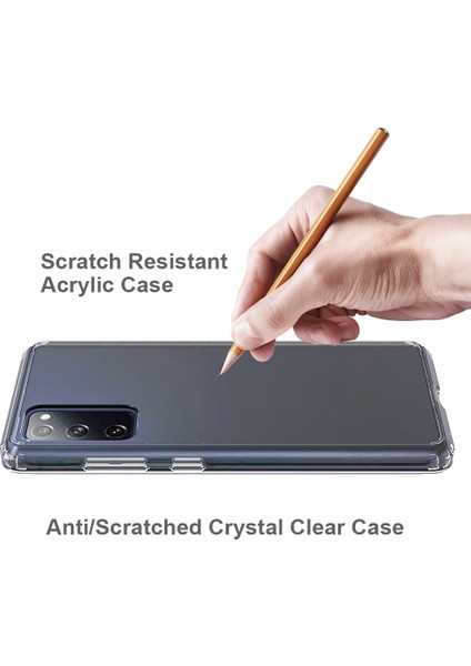 Samsung Galaxy S20 Fe 4G/5G/S20 LITE/S20 Fe 2022 Çizgi Anti-Çizelge Absorpsiyonu Kristal Berraklığında Akrilik+Tpu Hibrid Case Casparent (Yurt Dışından) indirimleri