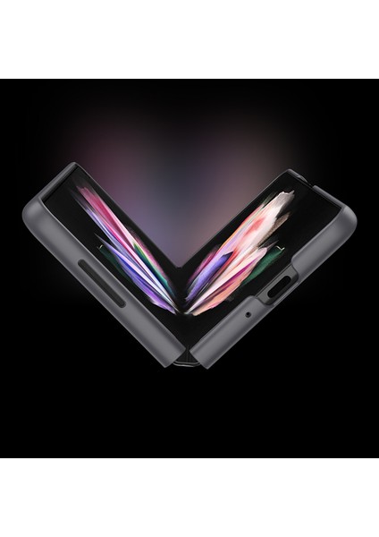 Şık Ultra Ince Tam Koruma Hassas Kesim Sabit Pc Koruyucu Telefon Kapağı Samsung Galaxy Z Fold3 5g-Dark Yeşil (Yurt Dışından)