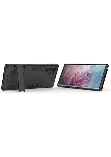 Samsung Galaxy Note 10 Için Kickstand ile Plastik+Tpu Hibrit Kılıf (Yurt Dışından)