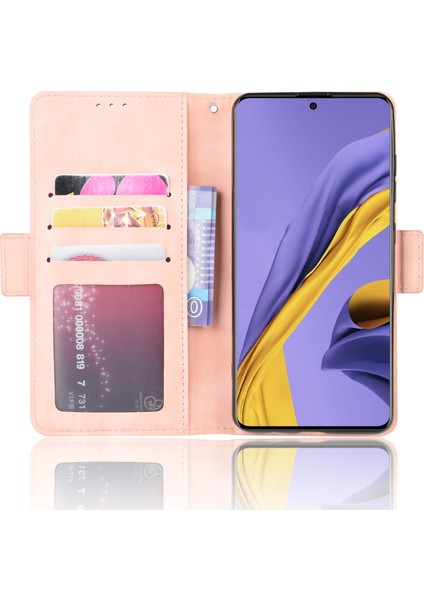 Samsung Galaxy M51-PEMBE Için Deri Cüzdan Standı Koruyucu Kasa (Yurt Dışından)