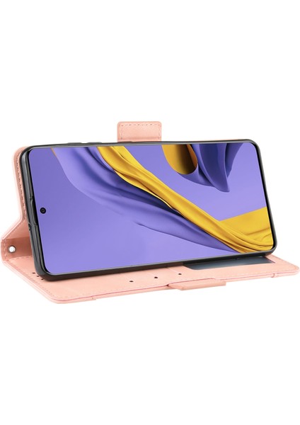 Samsung Galaxy M51-PEMBE Için Deri Cüzdan Standı Koruyucu Kasa (Yurt Dışından)