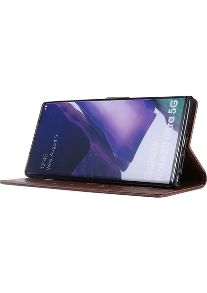 Kelebek Çiçek Baskı Tpu+Pu Deri Cüzdan Stand Kapağı Kılıfı Samsung Galaxy NOTE20 ULTRA/NOTE20 Ultra 5g-Brown (Yurt Dışından) fırsatları