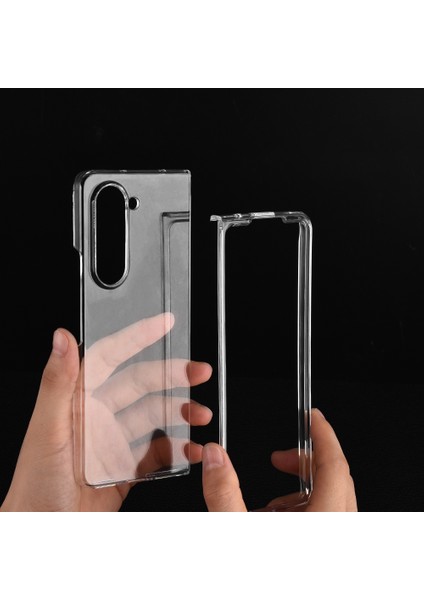 Samsung Galaxy Z Fold5 5g Katlanır Telefon Telefon Iki Parçalı Tasarım Şeffaf Pc Telefon Kapağı (Yurt Dışından)
